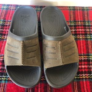 Crocs Slides,  Men’s size 11, Brown